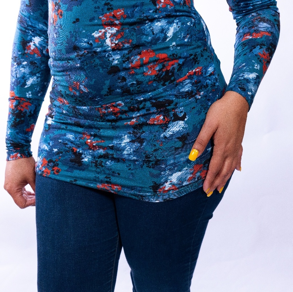 Adrianna Papell ⚫ cowl neck knit top, size L - Picture 5 of 8